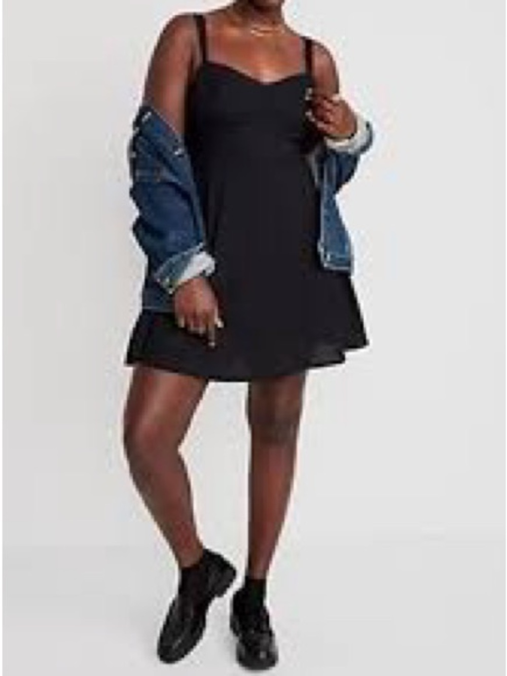 Old Navy Cami Swing Dress/Swim Coverup /Fit and Flare Dress Black Sz XL NWOT